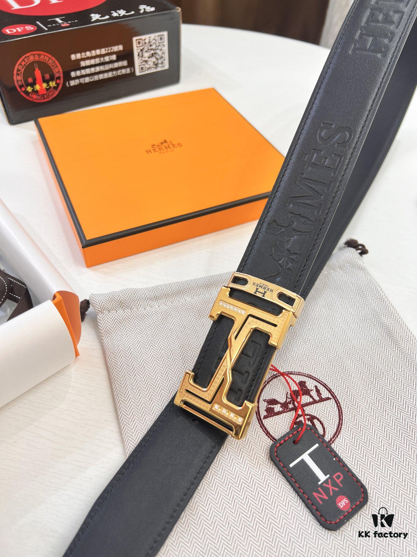 693201613a89a121ed55061e Arrival 🎺🎺 Real Item Shot, Hermes Men's Belt, New Style with Diamond-Encrusted Letters, Inner Buckle with ZP-Synchronized Steel Logo