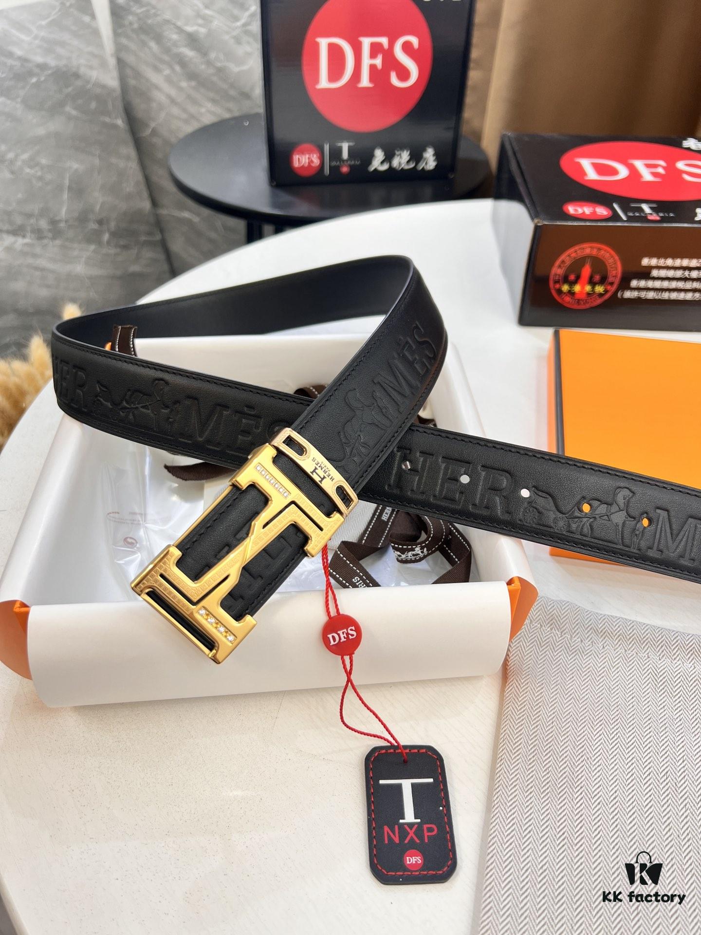 693201613a89a121ed55061f Arrival 🎺🎺 Real Item Shot, Hermes Men's Belt, New Style with Diamond-Encrusted Letters, Inner Buckle with ZP-Synchronized Steel Logo