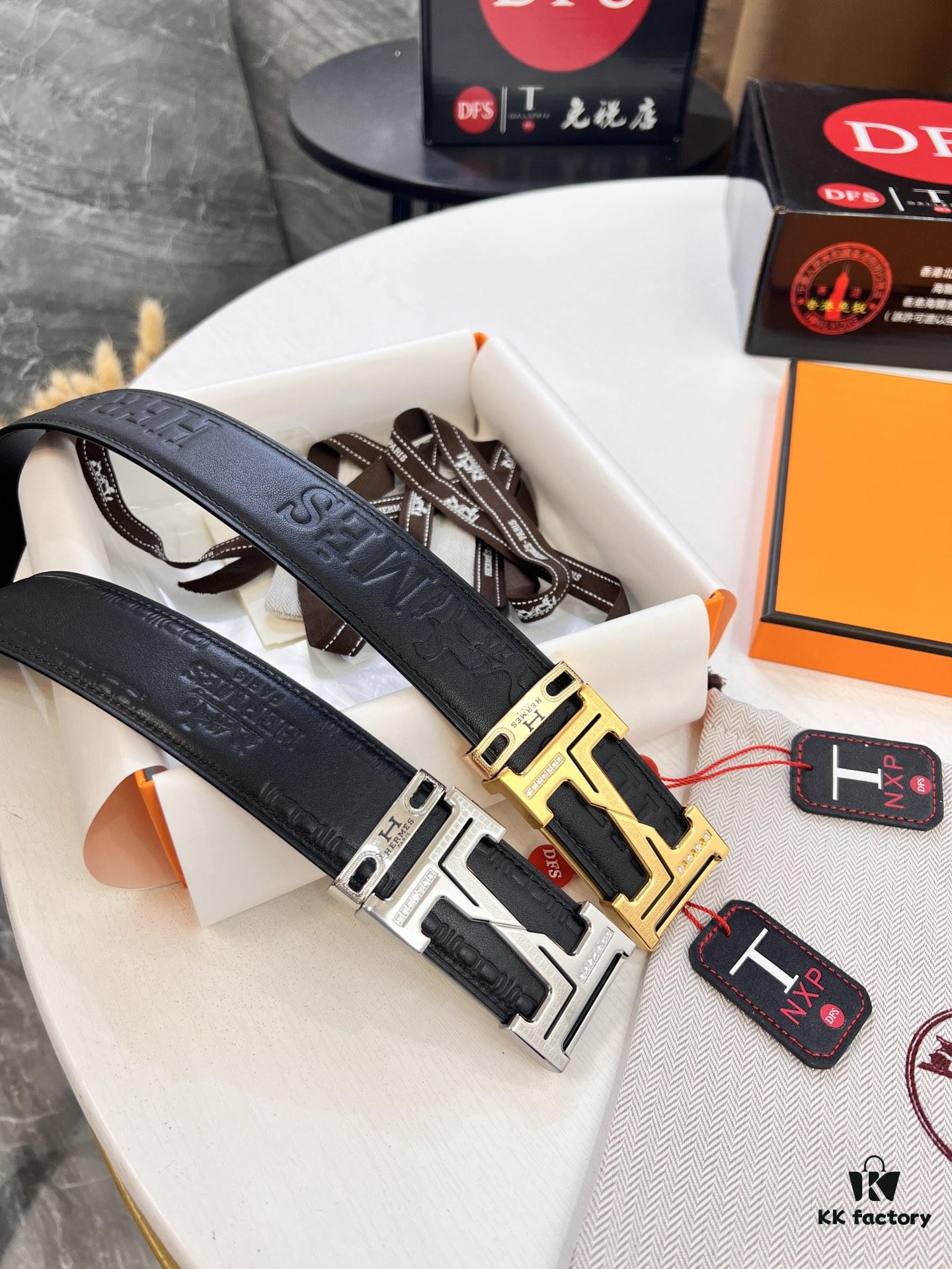 693201613a89a121ed550620 Arrival 🎺🎺 Real Item Shot, Hermes Men's Belt, New Style with Diamond-Encrusted Letters, Inner Buckle with ZP-Synchronized Steel Logo