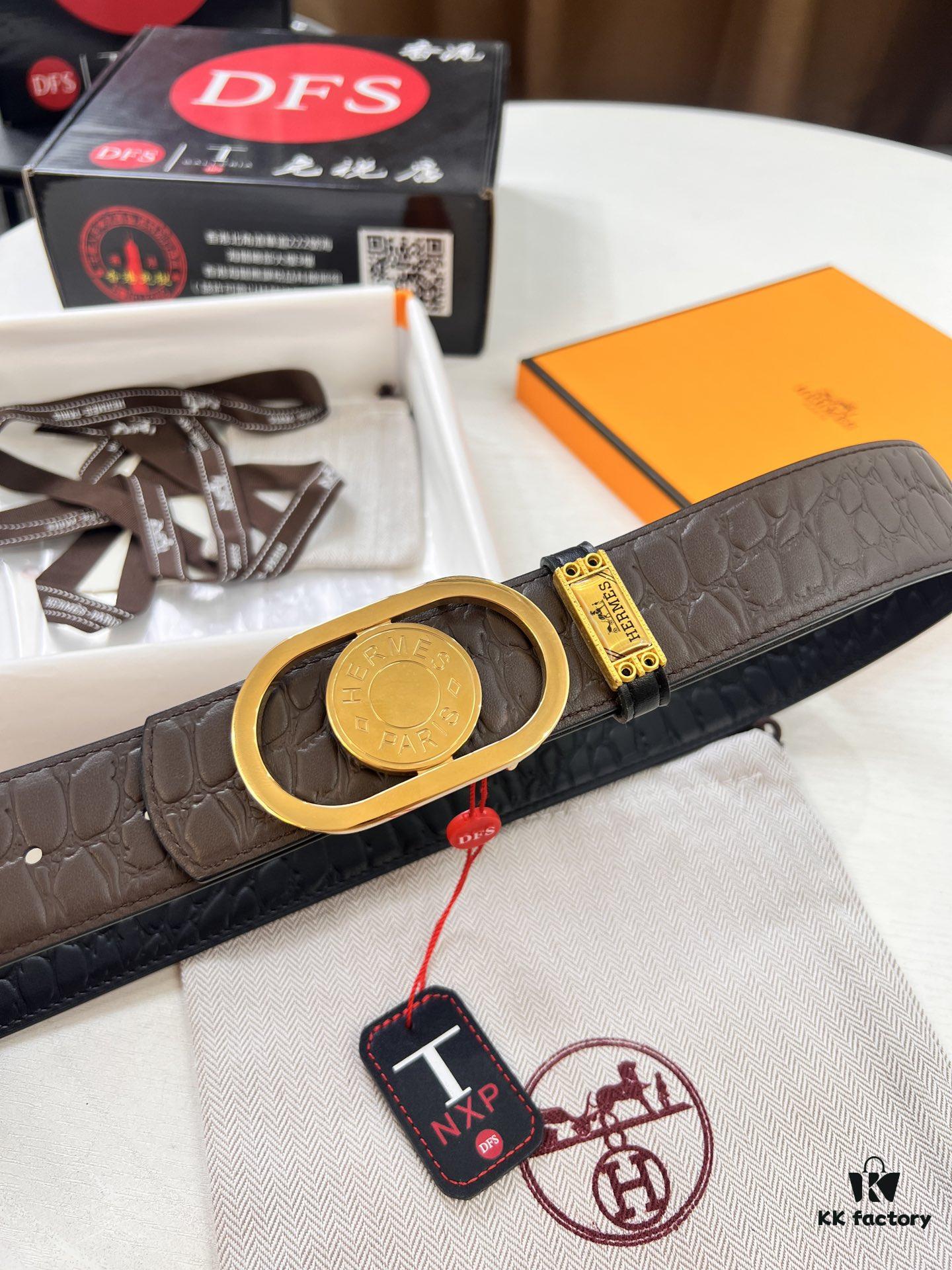 693201623a89a121ed550629 Arrival of Men's Hermès Belt with New H-Inner Buckle, Double-Sided Use, Genuine Embossed Logo, Premium Imported Stone-Grain Top Layer Cowhide