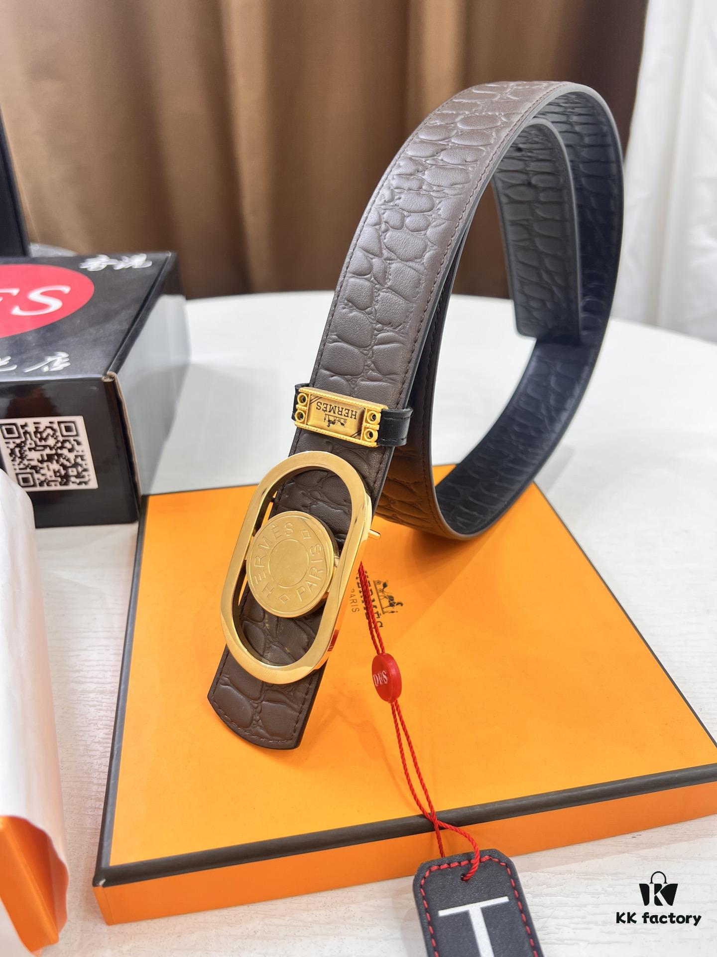 693201623a89a121ed55062c Arrival of Men's Hermès Belt with New H-Inner Buckle, Double-Sided Use, Genuine Embossed Logo, Premium Imported Stone-Grain Top Layer Cowhide