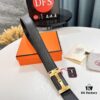 693201633a89a121ed550635 Hermès Men's Belt - Genuine Top-Layer Calfskin with Diamond-Paved Letters, Stainless Steel Hardware, 3.8cm Width