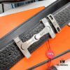 693201633a89a121ed550636 Hermès (Men's) Belt, Genuine Top-Layer Cowhide with Diamond-Paved Letters, Stainless Steel Hardware, 3.8cm Width