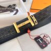 693201643a89a121ed55063e Hermes Men's Belt, Crocodile Grain Top Layer Leather, H Embossing, Steel Hardware, Reversible Design, 3.8cm Width