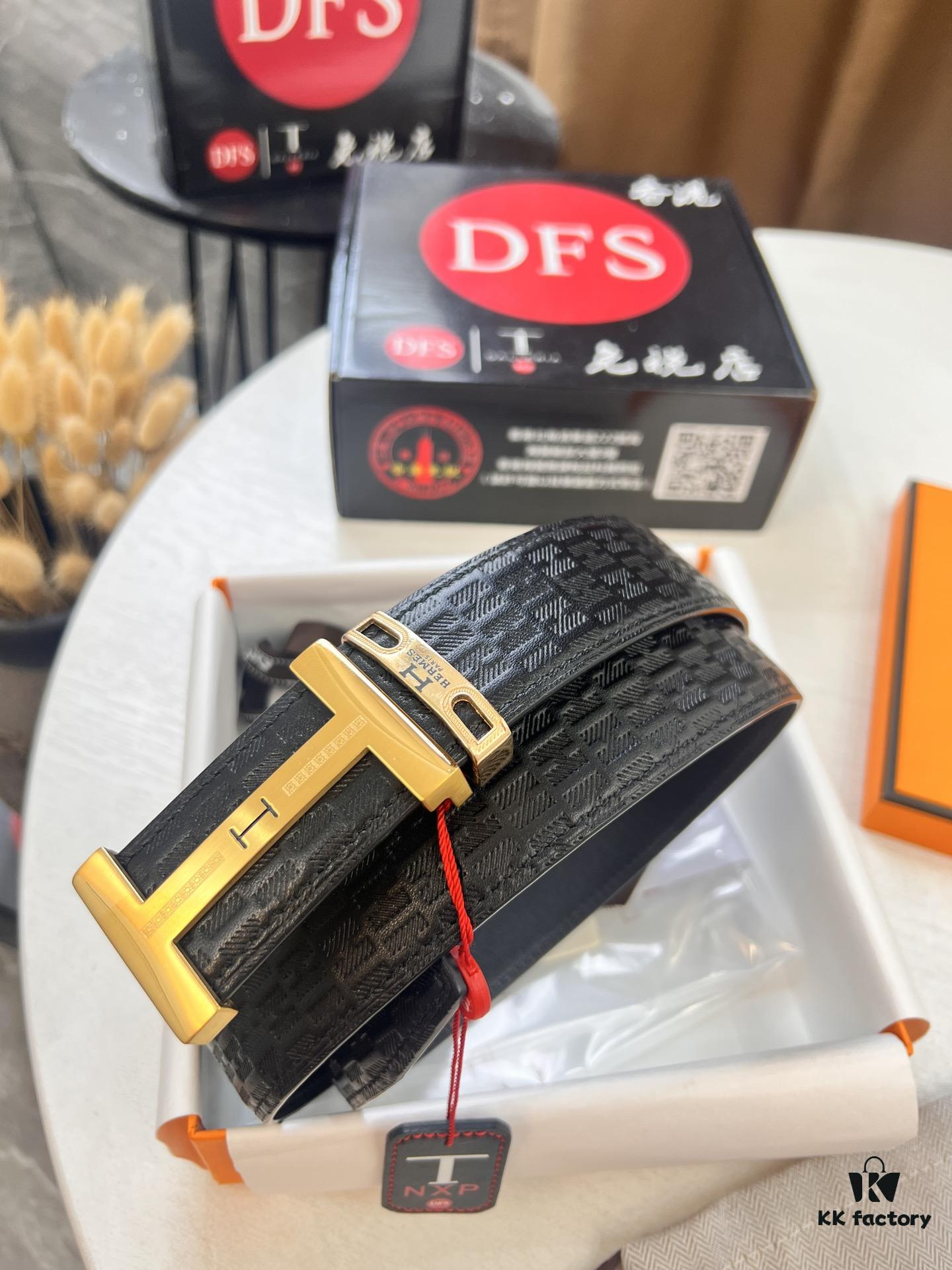 693201643a89a121ed550641 Hermes Men's Belt, Crocodile Grain Top Layer Leather, H Embossing, Steel Hardware, Reversible Design, 3.8cm Width