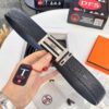 693201653a89a121ed550652 Hermès Men's Belt, Genuine Top-Layer Calfskin with Engraved Horse Carriage Logo, Steel Hardware, 3.8cm Width