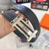 693201663a89a121ed550655 Hermès Men's Belt, Genuine Top-Layer Calfskin with Engraved Horse Carriage Logo, Steel Hardware, 3.8cm Width