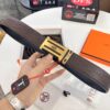 693201663a89a121ed550659 Hermès Men's Belt, Top Grain Calfskin with Engraved H Logo Buckle, 3.8cm Width, Adjustable Length, Original Imported Embossed Horse Head Design, Ideal Gift
