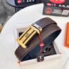 693201663a89a121ed55065c Hermès Men's Belt, Top Grain Calfskin with Engraved H Logo Buckle, 3.8cm Width, Adjustable Length, Original Imported Embossed Horse Head Design, Ideal Gift