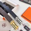 693201663a89a121ed55065f Hermès Men's Belt, Top Grain Calfskin with Engraved H Logo Buckle, 3.8cm Width, Adjustable Length, Original Imported Embossed Horse Head Design, Ideal Gift