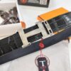 Hermès Men's Belt, Genuine Top-Layer Calfskin with Crocodile Texture, 3.8cm Width, Adjustable Length, Double-Sided Usage, Stainless Steel Hardware, Official Website Verified, Ideal Gift