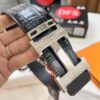 Hermès Men's Belt, Genuine Top-Layer Calfskin with Crocodile Texture, 3.8cm Width, Adjustable Length, Double-Sided Usage, Stainless Steel Hardware, Official Website Verified, Ideal Gift