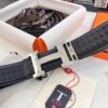 6932016a3a89a121ed55068b Hermès Men's Belt, Top Grain Calfskin Leather with Engraved H Logo Buckle, 3.8cm Width, Adjustable Length, Sterling Silver Hardware, Ideal Gift