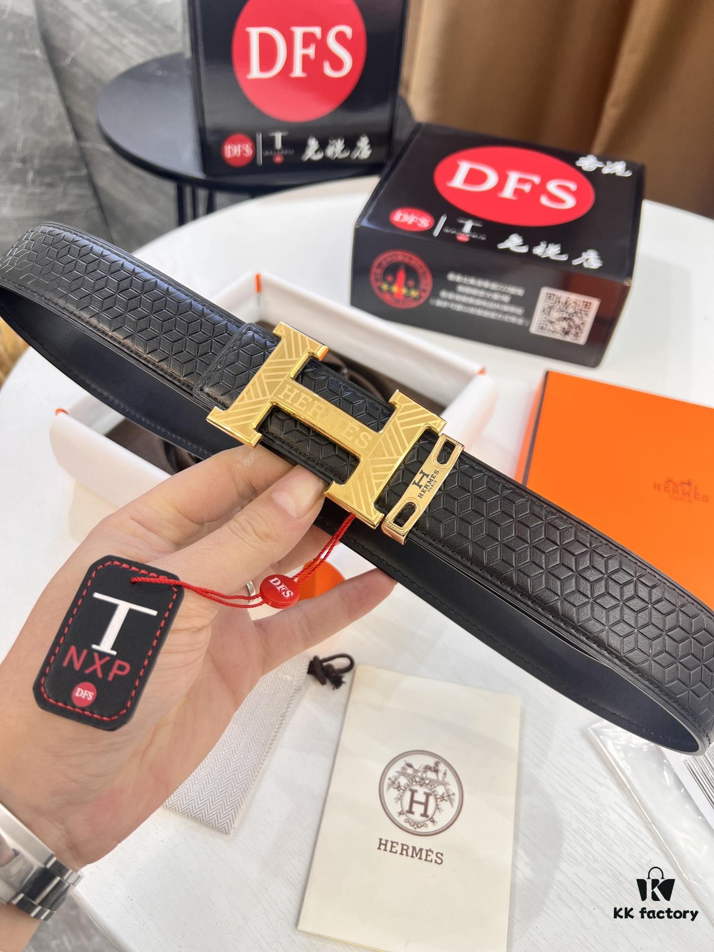 6932016a3a89a121ed550691 Hermès Men's Belt, Genuine Top-Layer Cowhide with Engraved Horse Carriage Logo, Slim Design 3.8cm Width, Stainless Steel Hardware, Ideal Gift Choice
