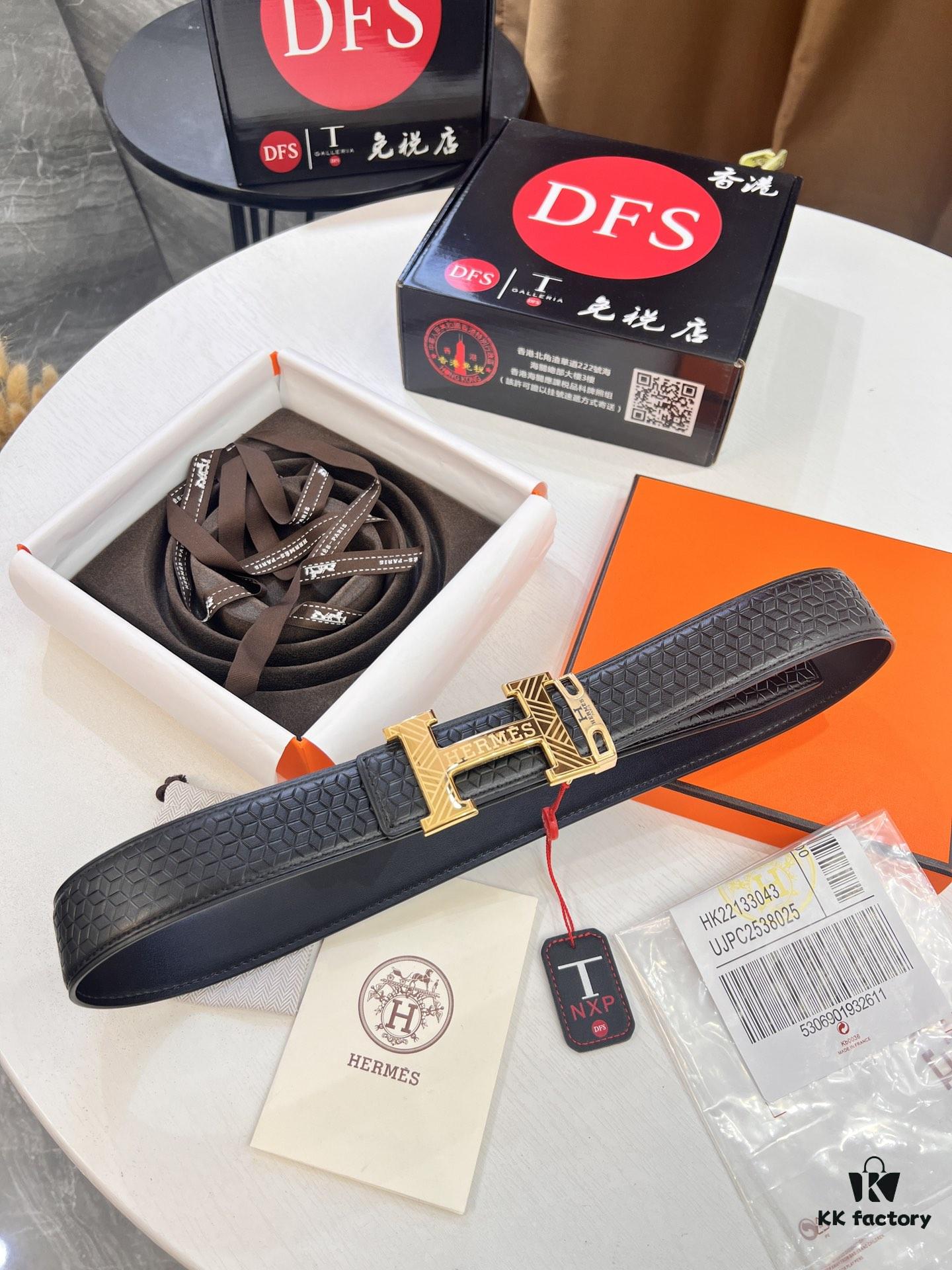6932016a3a89a121ed550692 Hermès Men's Belt, Genuine Top-Layer Cowhide with Engraved Horse Carriage Logo, Slim Design 3.8cm Width, Stainless Steel Hardware, Ideal Gift Choice