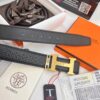 6932016a3a89a121ed550693 Hermès Men's Belt, Genuine Top-Layer Cowhide with Engraved Horse Carriage Logo, Slim Design 3.8cm Width, Stainless Steel Hardware, Ideal Gift Choice