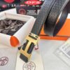 6932016a3a89a121ed550694 Hermès Men's Belt, Genuine Top-Layer Cowhide with Engraved Horse Carriage Logo, Slim Design 3.8cm Width, Stainless Steel Hardware, Ideal Gift Choice