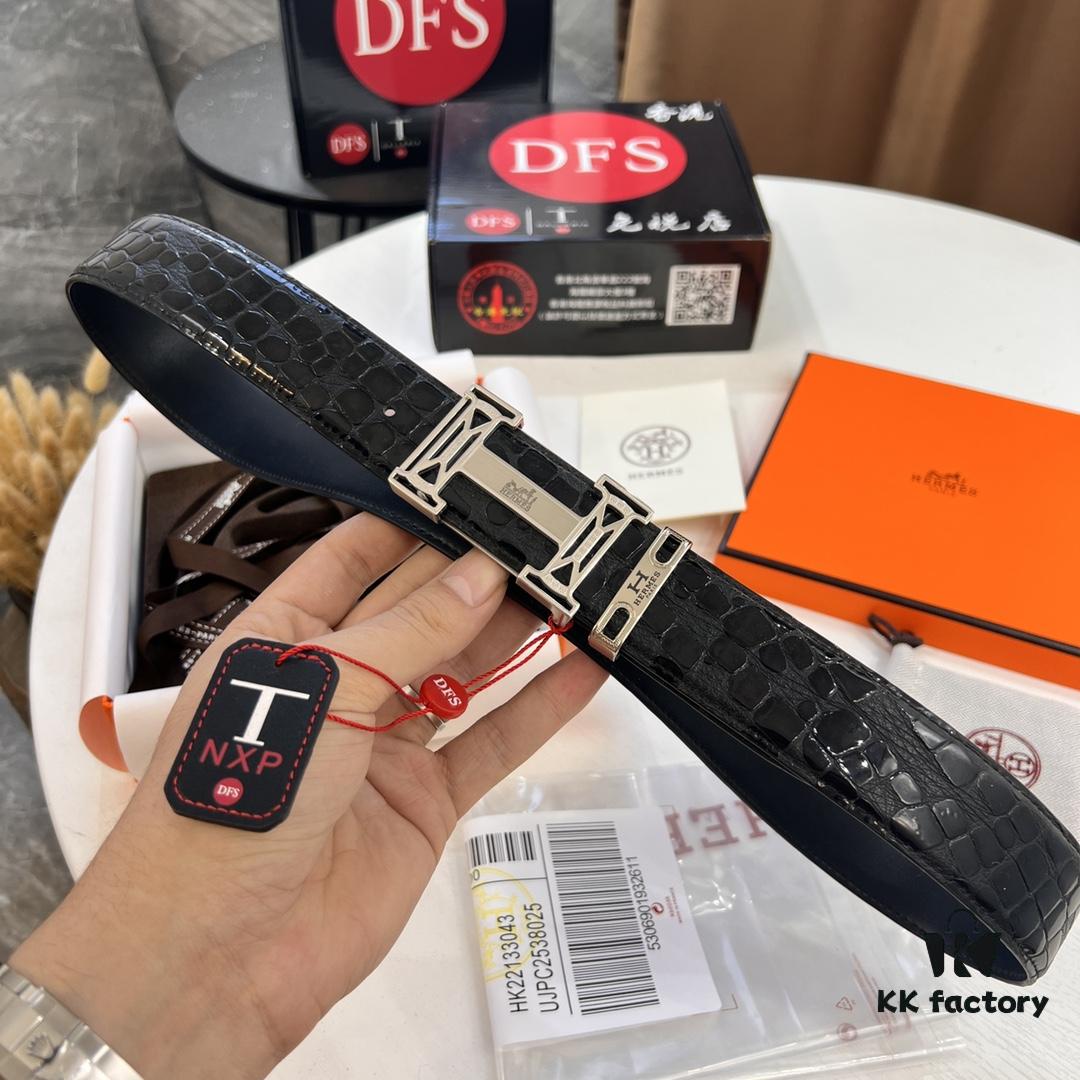 6932016b3a89a121ed55069f Hermès H Belt, New Arrival, Stainless Steel H Internal Buckle, ZP Synchronized Engraved Logo, 3.8cm Width, Top Quality Genuine Crocodile Grain Top Layer Calfskin Leather, Imported Leather, Mold-Customized Design, Supports Authentication via NXP Chip in Duty-Free Packaging