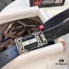 6932016c3a89a121ed5506a2 Hermès H Belt, New Arrival, Stainless Steel H Internal Buckle, ZP Synchronized Engraved Logo, 3.8cm Width, Top Quality Genuine Crocodile Grain Top Layer Calfskin Leather, Imported Leather, Mold-Customized Design, Supports Authentication via NXP Chip in Duty-Free Packaging