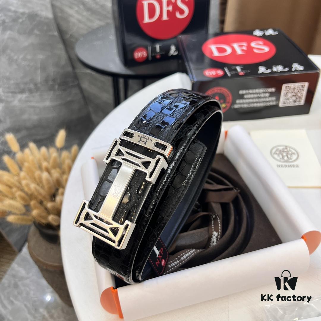 6932016c3a89a121ed5506a3 Hermès H Belt, New Arrival, Stainless Steel H Internal Buckle, ZP Synchronized Engraved Logo, 3.8cm Width, Top Quality Genuine Crocodile Grain Top Layer Calfskin Leather, Imported Leather, Mold-Customized Design, Supports Authentication via NXP Chip in Duty-Free Packaging