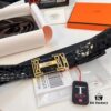 6932016c3a89a121ed5506a7 Hermès H Belt, New Arrival, Stainless Steel H Internal Buckle, ZP Synchronized Engraved Logo, 3.8cm Width, Premium Crocodile Grain Top Layer Calfskin Leather