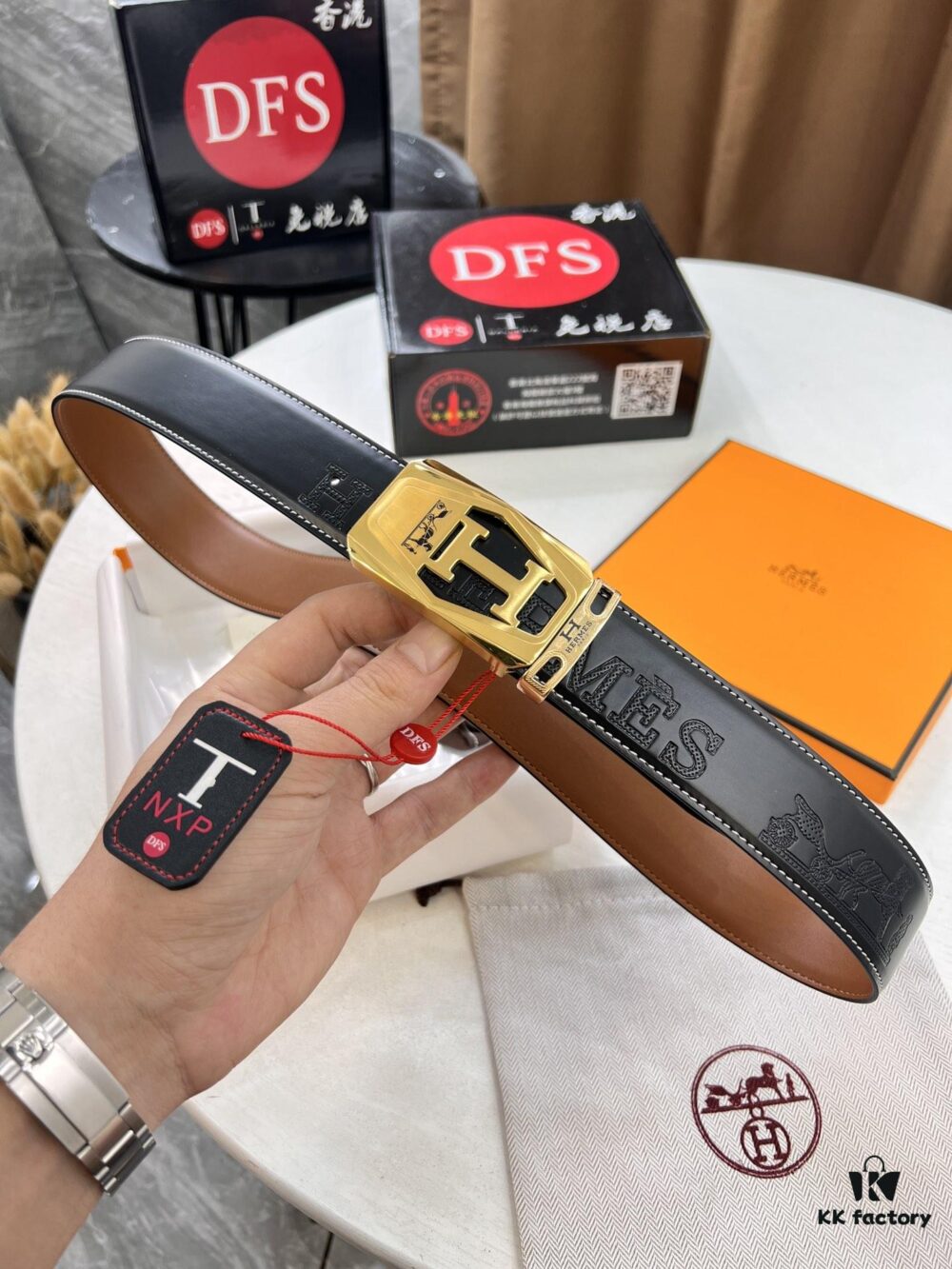 6932016c3a89a121ed5506ad Hermès (Men's) Belt, Top Grain Cowhide Leather with Engraved Buckle, 3.8cm Width, Adjustable Length, Original Imported Embossed Horsehead Design, Ideal for Gifting