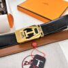 6932016c3a89a121ed5506ae Hermès (Men's) Belt, Top Grain Cowhide Leather with Engraved Buckle, 3.8cm Width, Adjustable Length, Original Imported Embossed Horsehead Design, Ideal for Gifting