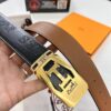 6932016d3a89a121ed5506b1 Hermès (Men's) Belt, Top Grain Cowhide Leather with Engraved Buckle, 3.8cm Width, Adjustable Length, Original Imported Embossed Horsehead Design, Ideal for Gifting