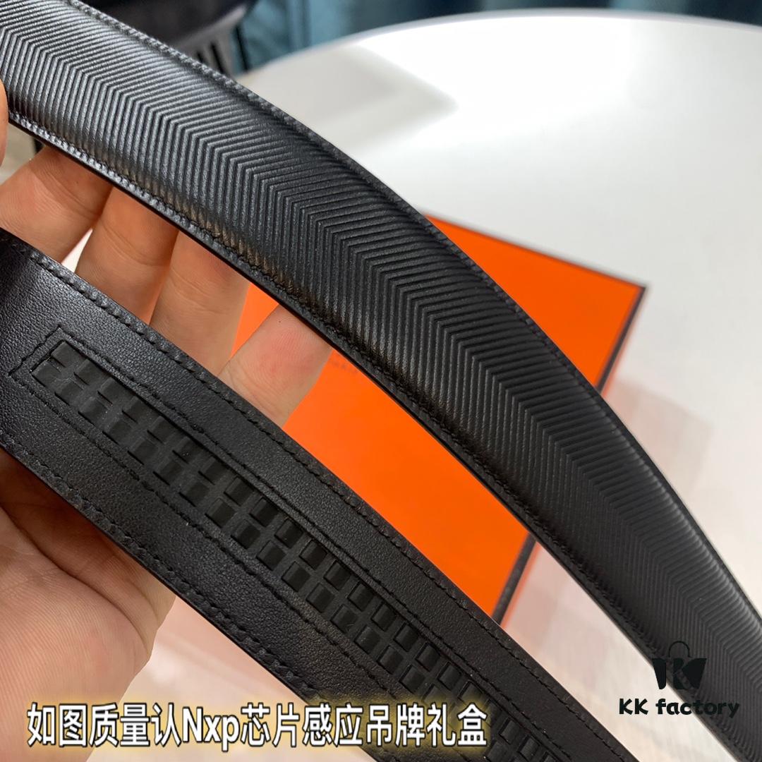 6932016e3a89a121ed5506be Hermès HH Original Factory Direct Order, Hong Kong Duty-Free Gift Box, Italian Imported Full-Grain Calfskin Belt with Automatic Buckle, 3.5cm Width, Luxury Fashion Runway Style