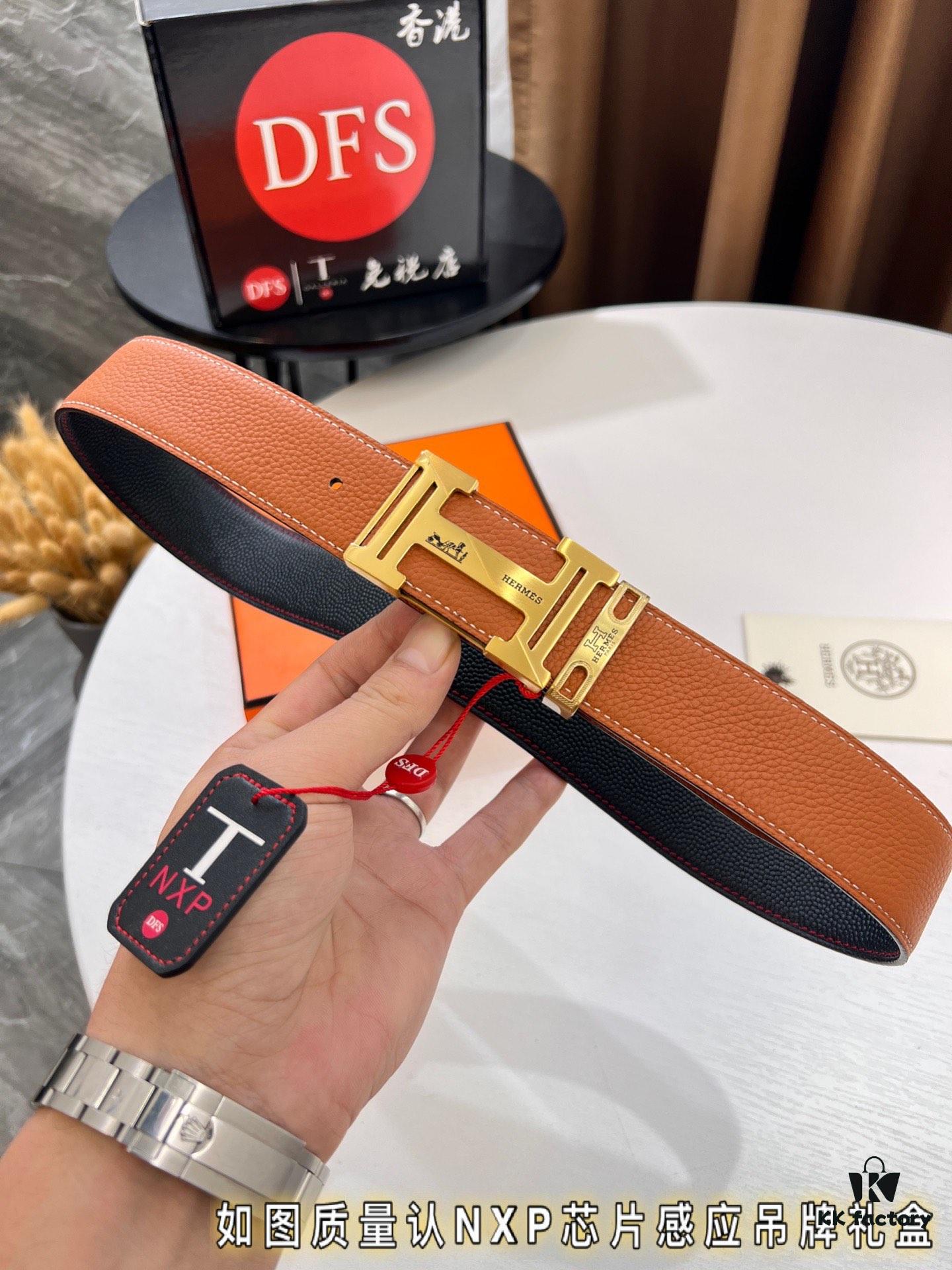 6932016f3a89a121ed5506cc Hermès Men's Belt, Letter-Inlay Buckle, ZP-Synchronized Steel Logo, Imported Pebbled Full-Grain Leather, 3.8cm Width, Top-Tier Quality