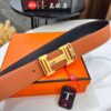 6932016f3a89a121ed5506cd Hermès Men's Belt, Letter-Inlay Buckle, ZP-Synchronized Steel Logo, Imported Pebbled Full-Grain Leather, 3.8cm Width, Top-Tier Quality