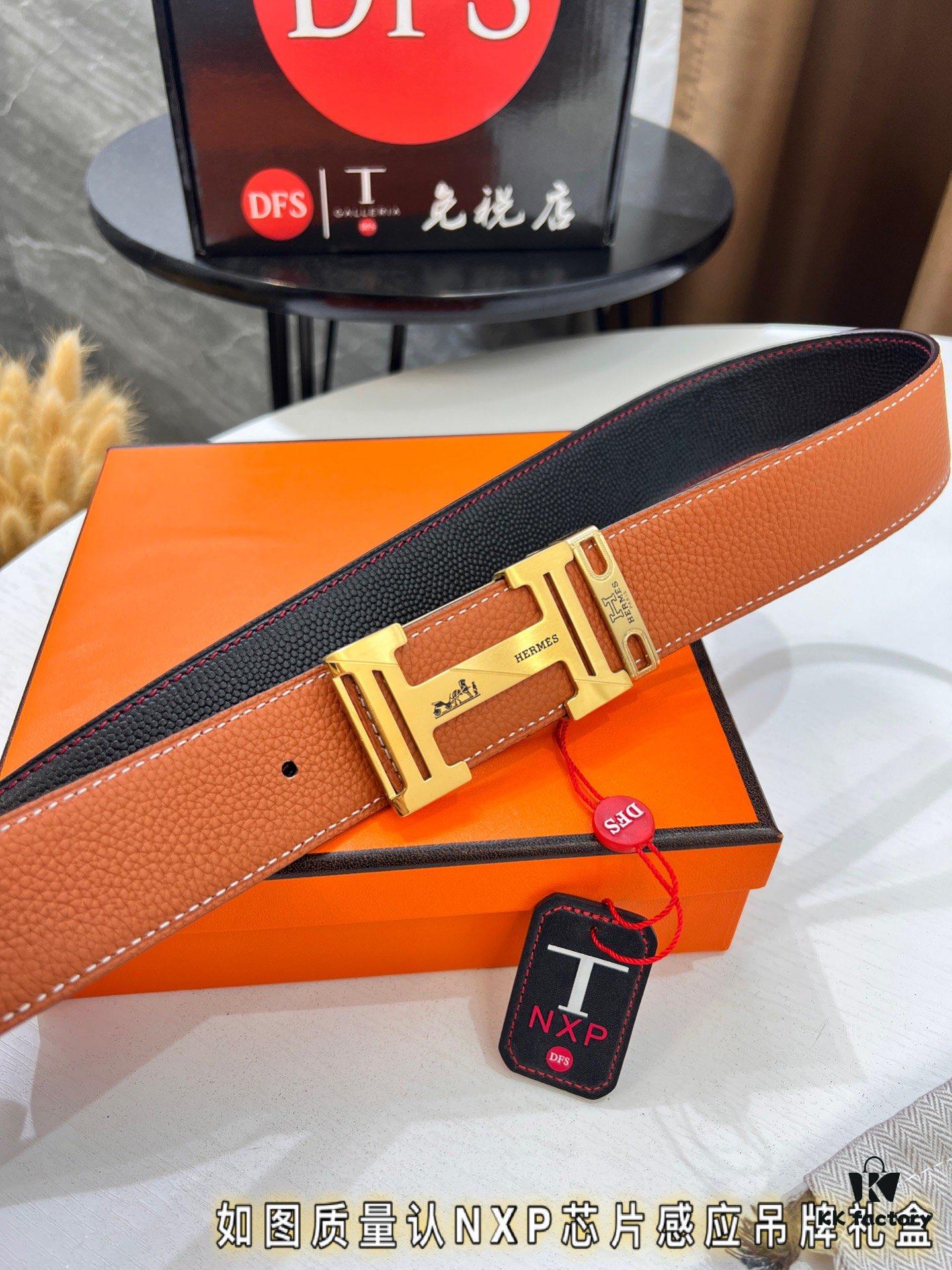 6932016f3a89a121ed5506cd Hermès Men's Belt, Letter-Inlay Buckle, ZP-Synchronized Steel Logo, Imported Pebbled Full-Grain Leather, 3.8cm Width, Top-Tier Quality
