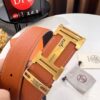 6932016f3a89a121ed5506ce Hermès Men's Belt, Letter-Inlay Buckle, ZP-Synchronized Steel Logo, Imported Pebbled Full-Grain Leather, 3.8cm Width, Top-Tier Quality
