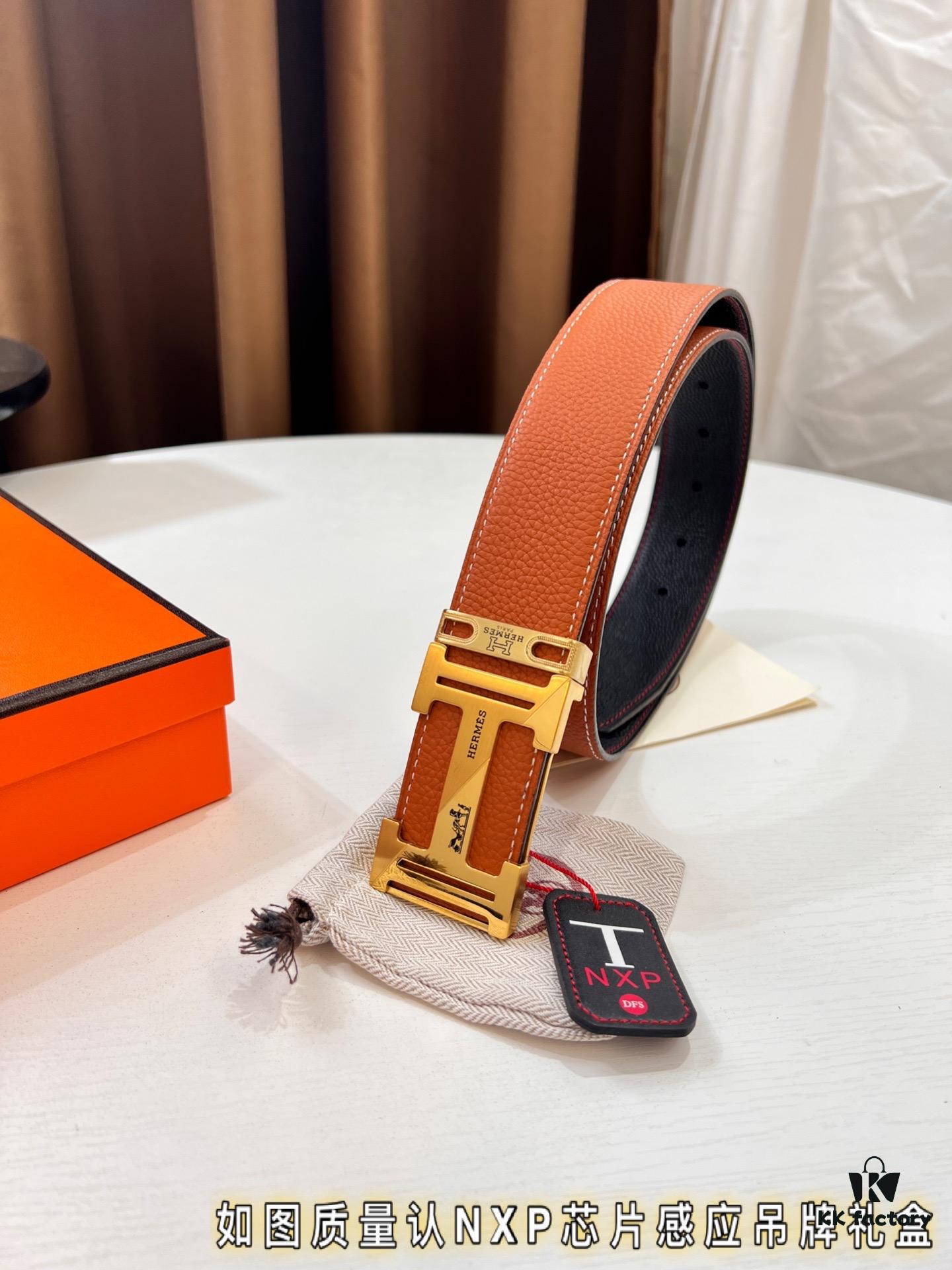 6932016f3a89a121ed5506cf Hermès Men's Belt, Letter-Inlay Buckle, ZP-Synchronized Steel Logo, Imported Pebbled Full-Grain Leather, 3.8cm Width, Top-Tier Quality