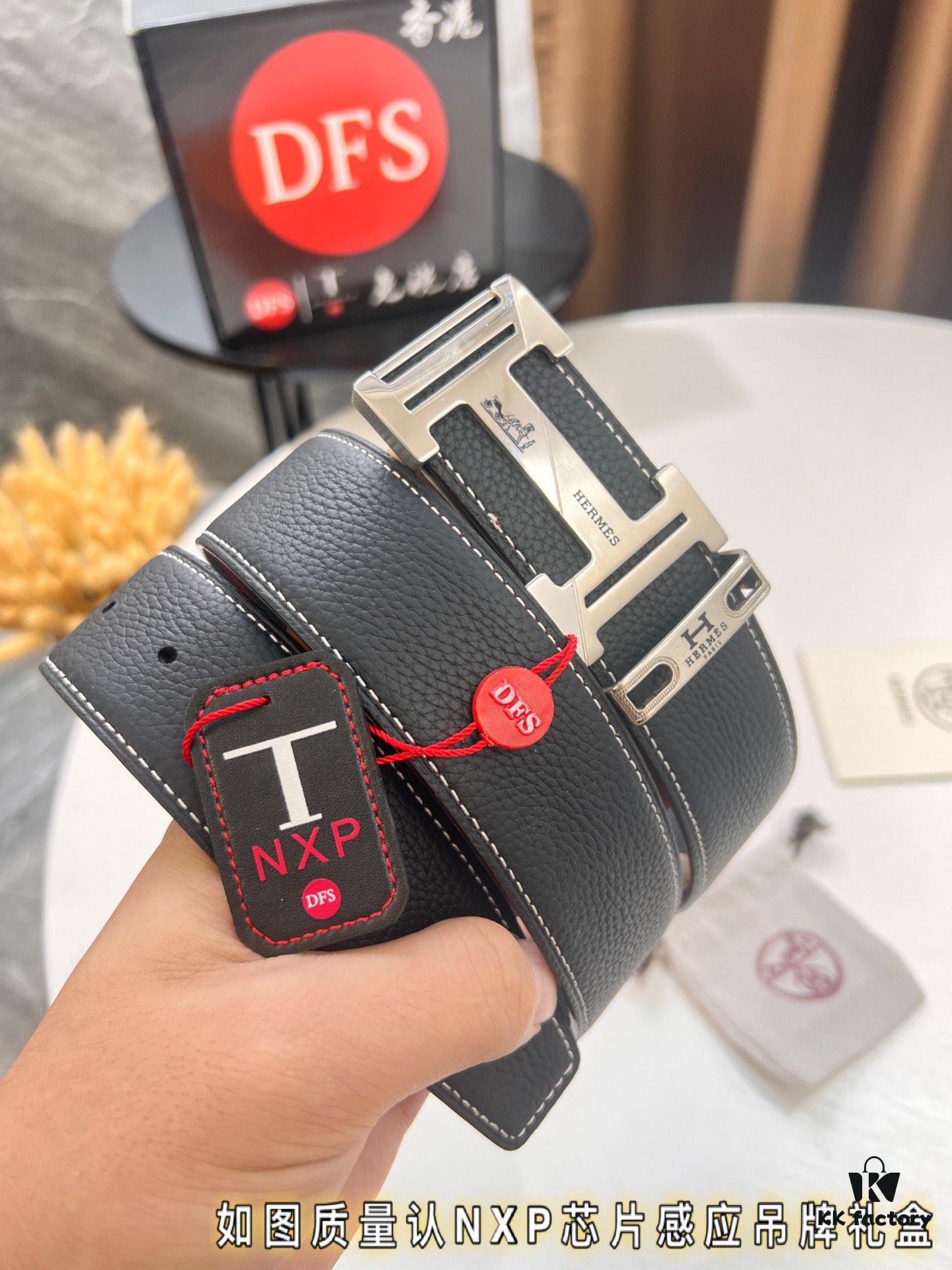 693201703a89a121ed5506d6 Arrival Hermes Men's Belt with Letter Inner Buckle, ZP Synchronized Steel Stamp Logo, Imported Pebbled and Lychee Texture Full-Grain Leather, 3.8cm Trendy Brand Belt Available on Official Website