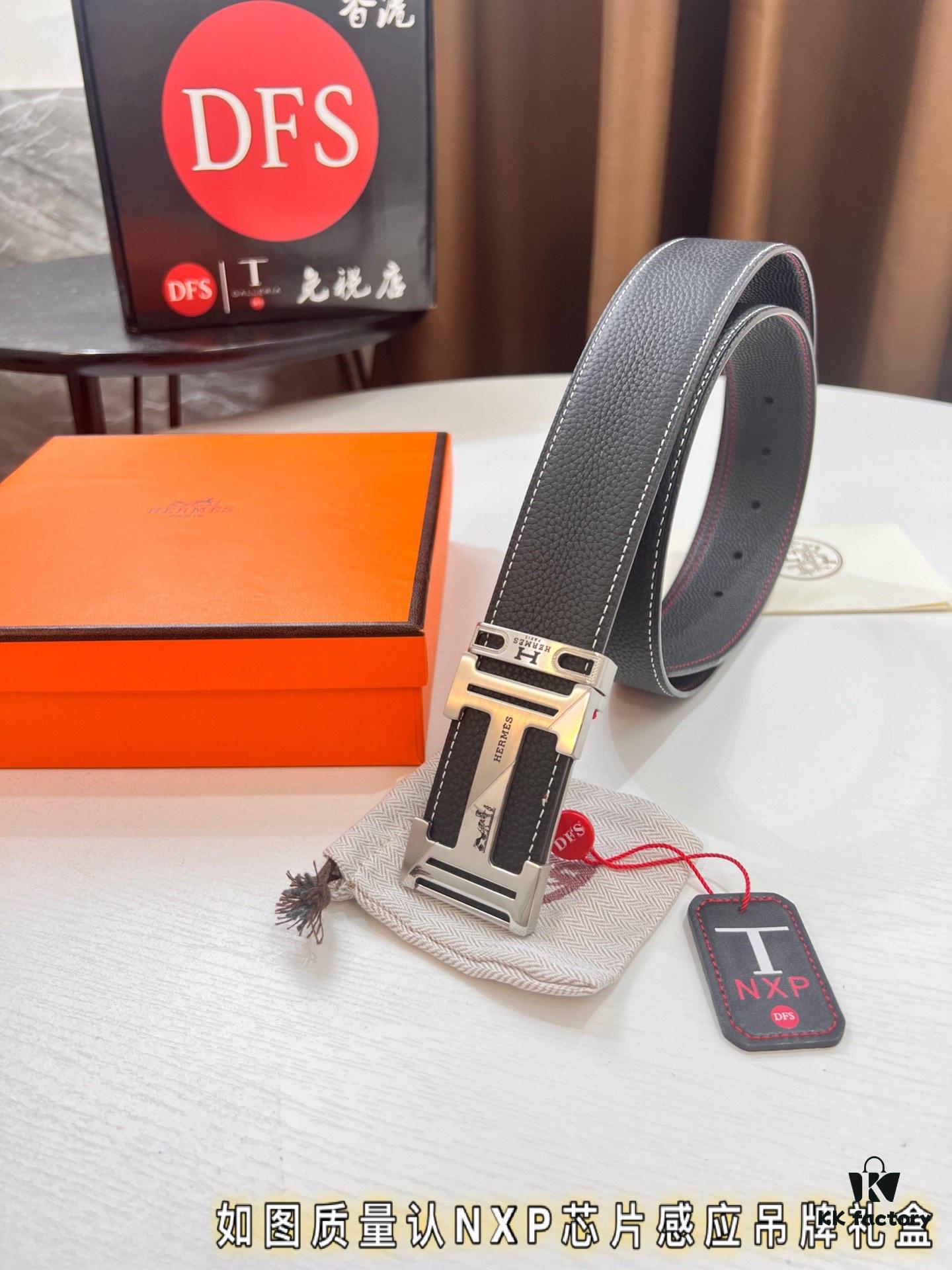 693201703a89a121ed5506d8 Arrival Hermes Men's Belt with Letter Inner Buckle, ZP Synchronized Steel Stamp Logo, Imported Pebbled and Lychee Texture Full-Grain Leather, 3.8cm Trendy Brand Belt Available on Official Website