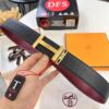 693201723a89a121ed5506f6 Hermès Men's Belt, Wine Red Fine-Grain Full-Grain Calfskin, 3.8cm Width, Original Imported Punching Head Leather, Stainless Steel H Buckle, Custom Length