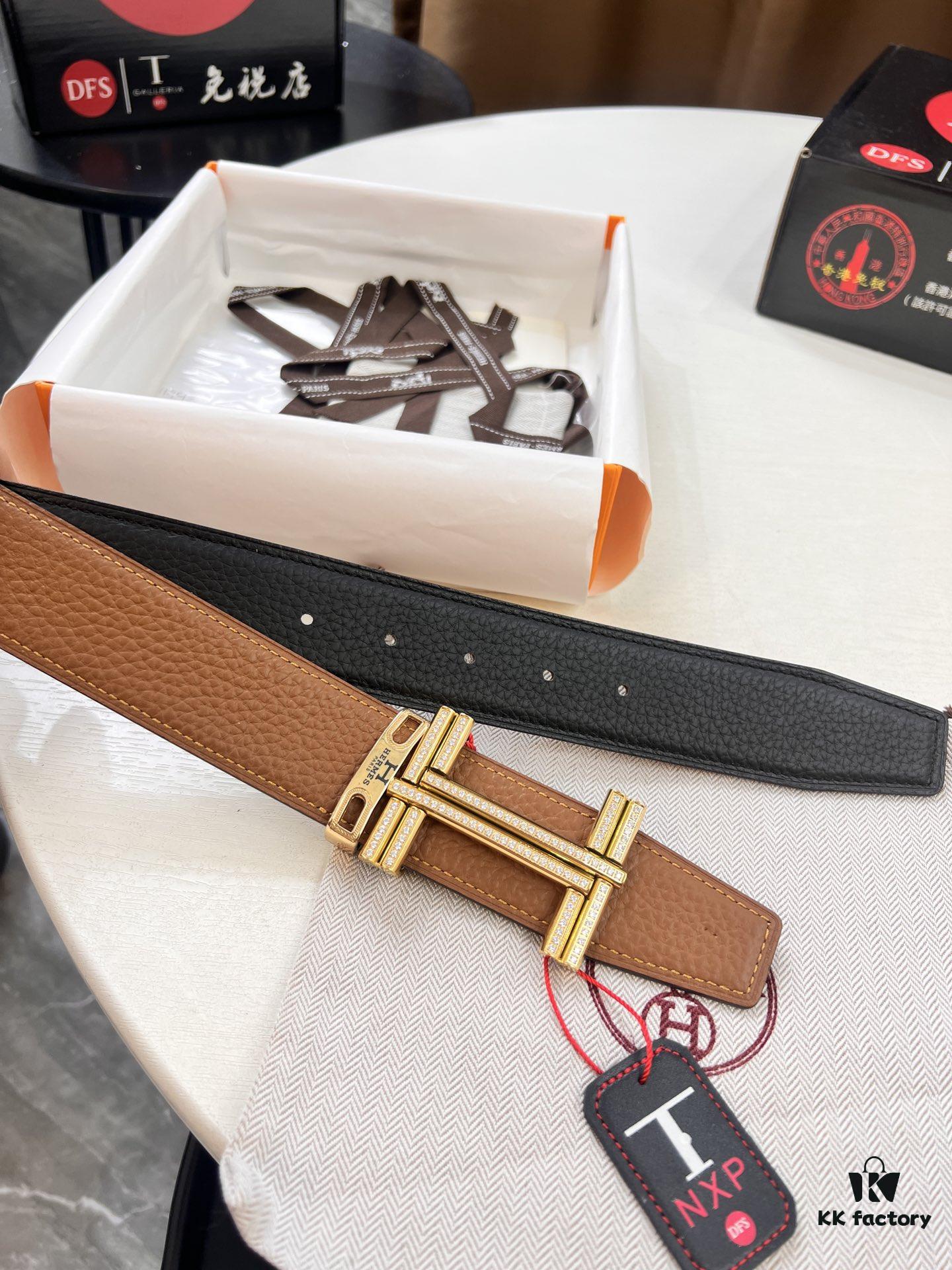 693201743a89a121ed550714 Arrival 🎺 Real Photo Hermes H Belt, ZP Mold Made, Electroplated Full H Pattern Stainless Steel Hardware, Original Factory Crust Leather with Crocodile Texture, Reversible Design, Top Grain Cowhide, 3.8cm Width