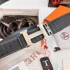 693201753a89a121ed55071a Hermès H Belt, New Arrival, Stainless Steel H Inner Buckle, ZP Synchronized Engraved Logo, Premium Crocodile Belly and Top Grain Cattle Leather