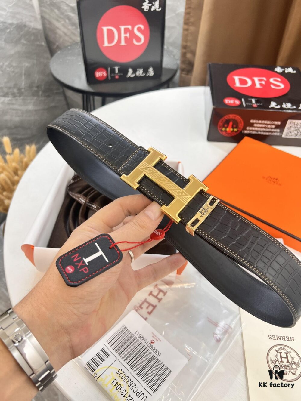 693201753a89a121ed550720 Hermès H Belt, New Arrival, Stainless Steel H Internal Buckle, ZP Synchronized Engraved Logo, 3.8cm Width, Premium Crocodile Belly and Top Layer Calfskin Leather