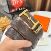 693201773a89a121ed550730 Hermès Men's Belt, Genuine Top-Layer Calfskin with Engraved Horse Carriage Embossing, 3.8cm Width, Stainless Steel Buckle, Adjustable Length