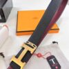 Hermes Men's Belt, Genuine Top-Layer Cowhide with Steel Hardware, 3.8cm Width, Ideal for Gifting