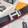 693201783a89a121ed55073d Hermès Men's Belt, Genuine Top-Layer Calfskin with Steel Hardware, 3.8cm Width, Ideal Gift