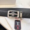 693201af3a89a121ed550764 Versace Automatic Buckle Belt, Custom Embossed Top-Grade Imported Cowhide, 3.5cm Width, Luxury Business Formal Accessory