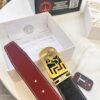 693201b03a89a121ed55076c Versace Medusa Head Belt – Original Factory Direct, Italian Imported Top Grain Calfskin, Wine Red Plain Texture, 3.8cm Width, Authentic NXP Chip Tag