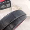 693201b03a89a121ed55076e Versace Medusa Head Belt – Original Factory Direct, Italian Imported Top Grain Calfskin, Wine Red Plain Texture, 3.8cm Width, Authentic NXP Chip Tag