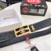 693201b13a89a121ed550779 Versace Automatic Buckle Belt, Custom Embossed Top-Grade Imported Calfskin with Fine Grain, 3.5cm Width, Luxury Business Formal Accessory
