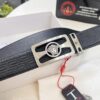 693201b23a89a121ed550780 Versace Automatic Buckle Belt, Custom Embossed Top Grain Imported Leather, Fine Calfskin with Small Texture, 3.5 cm Width