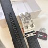 693201b23a89a121ed550781 Versace Automatic Buckle Belt, Custom Embossed Top Grain Imported Leather, Fine Calfskin with Small Texture, 3.5 cm Width