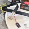 693201b23a89a121ed550784 Versace Automatic Buckle Belt, Custom Embossed Top Grain Imported Leather, Fine Calfskin with Small Texture, 3.5 cm Width